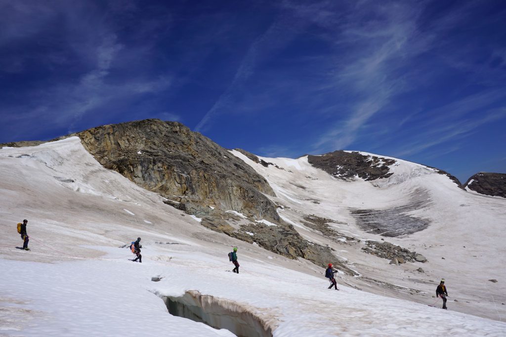 Gletscherseilschaft, Hohe Taue