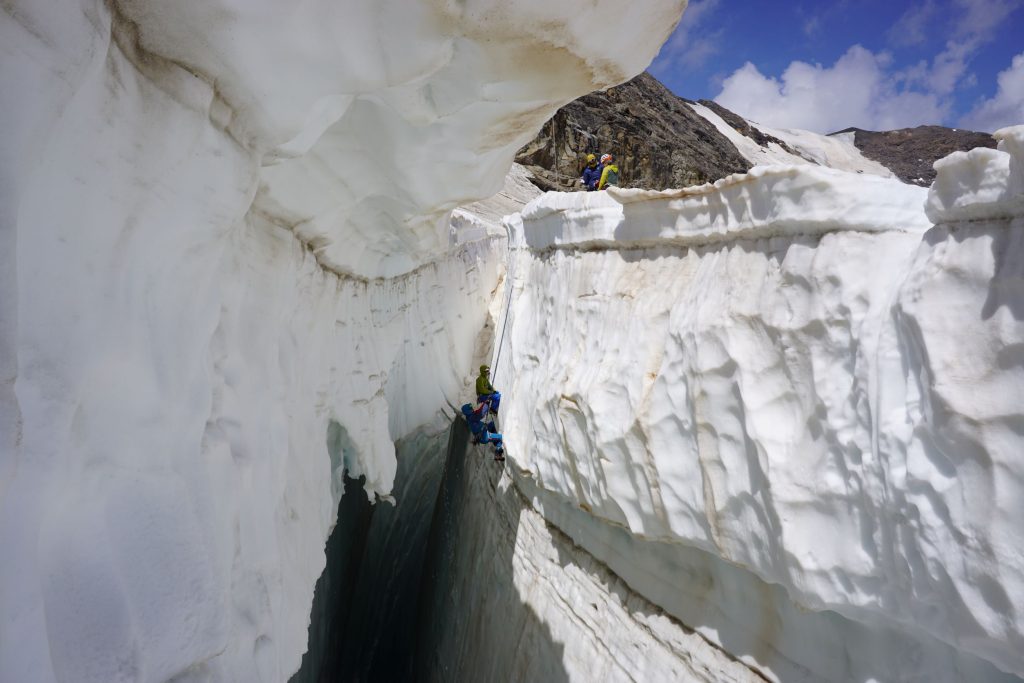 Hochtouren Kurs Gletscherspalte