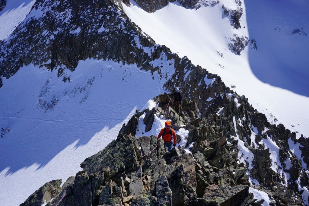 Skihochtour Innere Sommerwand am Gipfelgrat - Stubaier Alpen