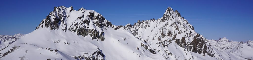 Skitour Gipfelpanorama von der Breiten Krone von Heidelberger Hütte - Silvretta
